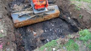 Garbage found in excavation