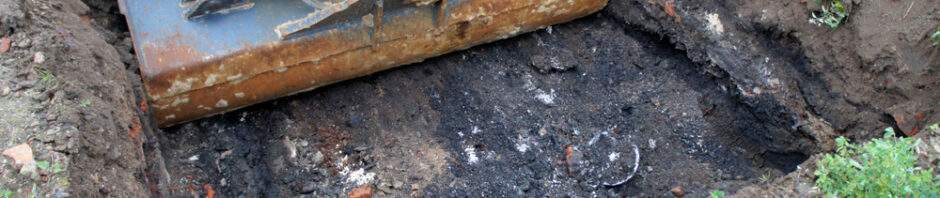 Garbage found in excavation